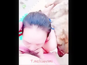Chinese wife dog threesome
